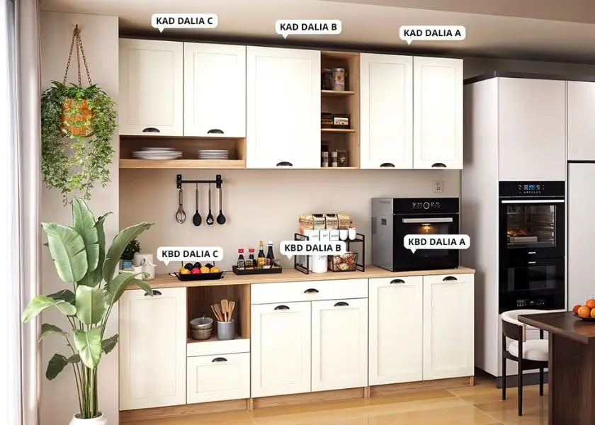 Kabinet Dapur Minimalis Vintage dari Olympic Furniture - Dalia Series